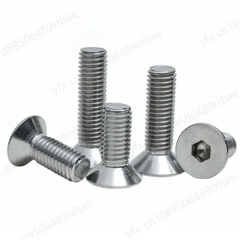 M3M4M5M6 cm 8M10 screw 201 stainless steel countersunk head hexagon screw flat head bolt DIN7991 flat cup