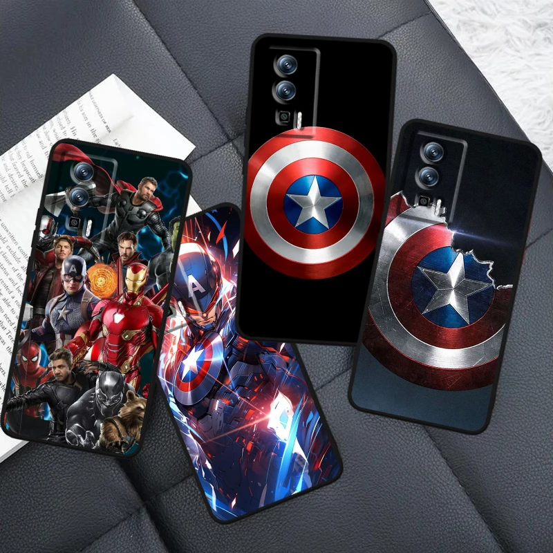 

Marvel America Captain Cool For Xiaomi Redmi 9A 9C 9AT 10C 9 9T 10 12C 13C A3 12 K60 A1 K50 K40 5G Black Soft Phone Case