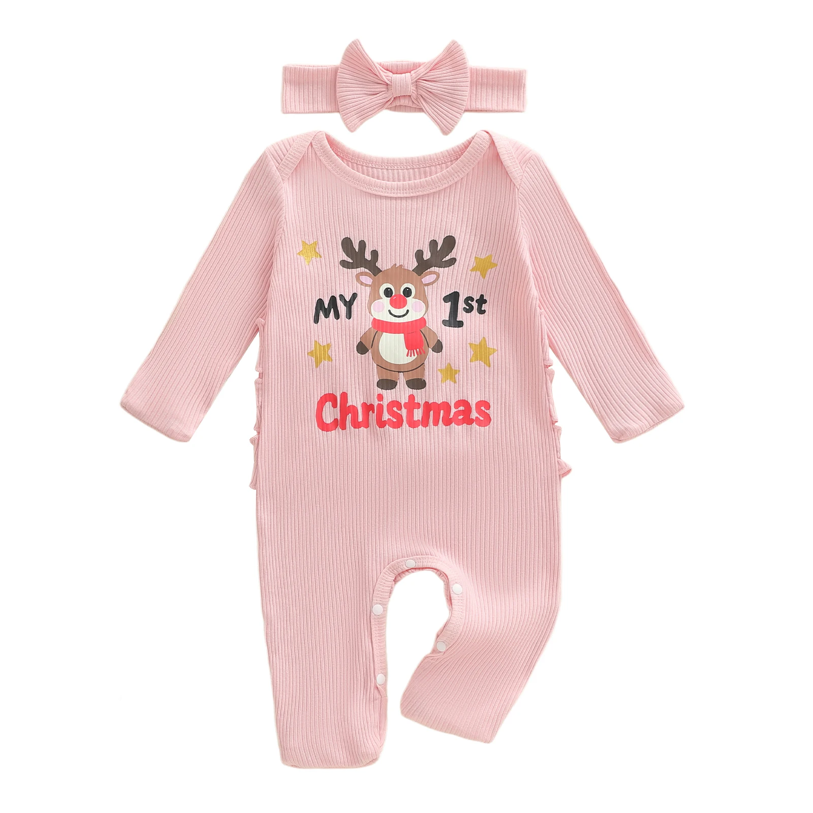 طقم ملابس خريفي للأطفال الصغار بأكمام قصيرة ورقبة دائرية وطباعة تركية وقبعة لعيد الشكر للأطفال