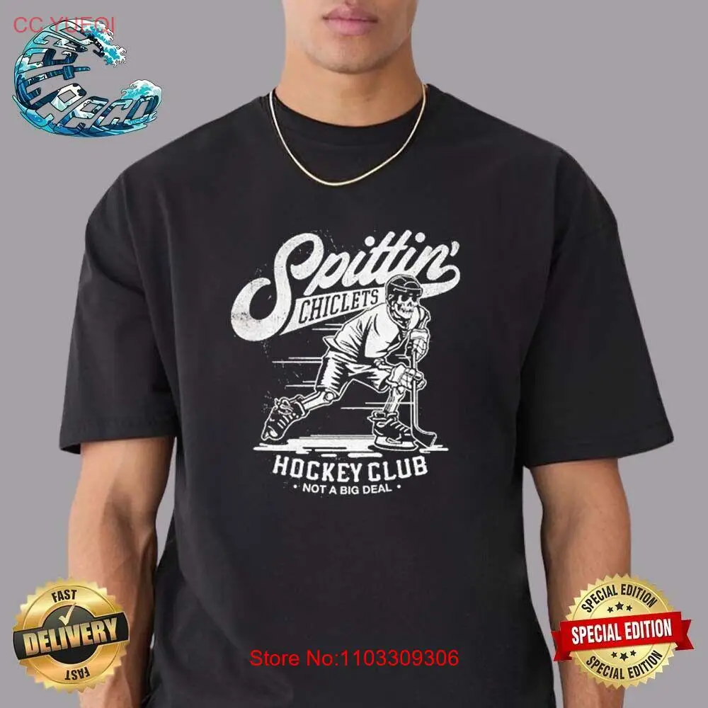 Винтажная Футболка-скелет для клюклы, хоккейного клуба