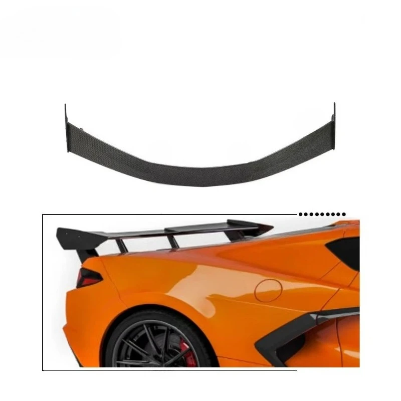 

7PCS Carbon Fiber Rear Spoiler Lid High Tail Wing for Corvette C8 2020-2021