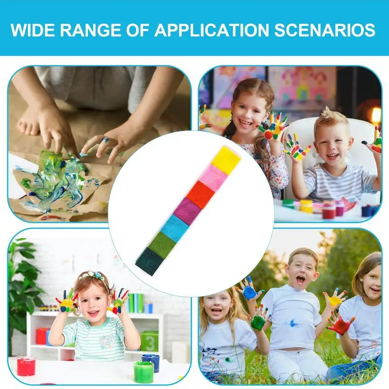 Small Rubber Stamp Ink Pads Washable Multicolor Finger Ink Pad Rainbow Finger Ink Pad Paper For Card Making Scrapbook Letters