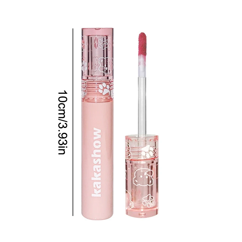 Cute Bear Velvet Lip Gloss Girl\'s Matte Lip Glaze Waterproof Lasting Transparent Red-brown Lip Mud Korean Makeup Liquid Lipstick