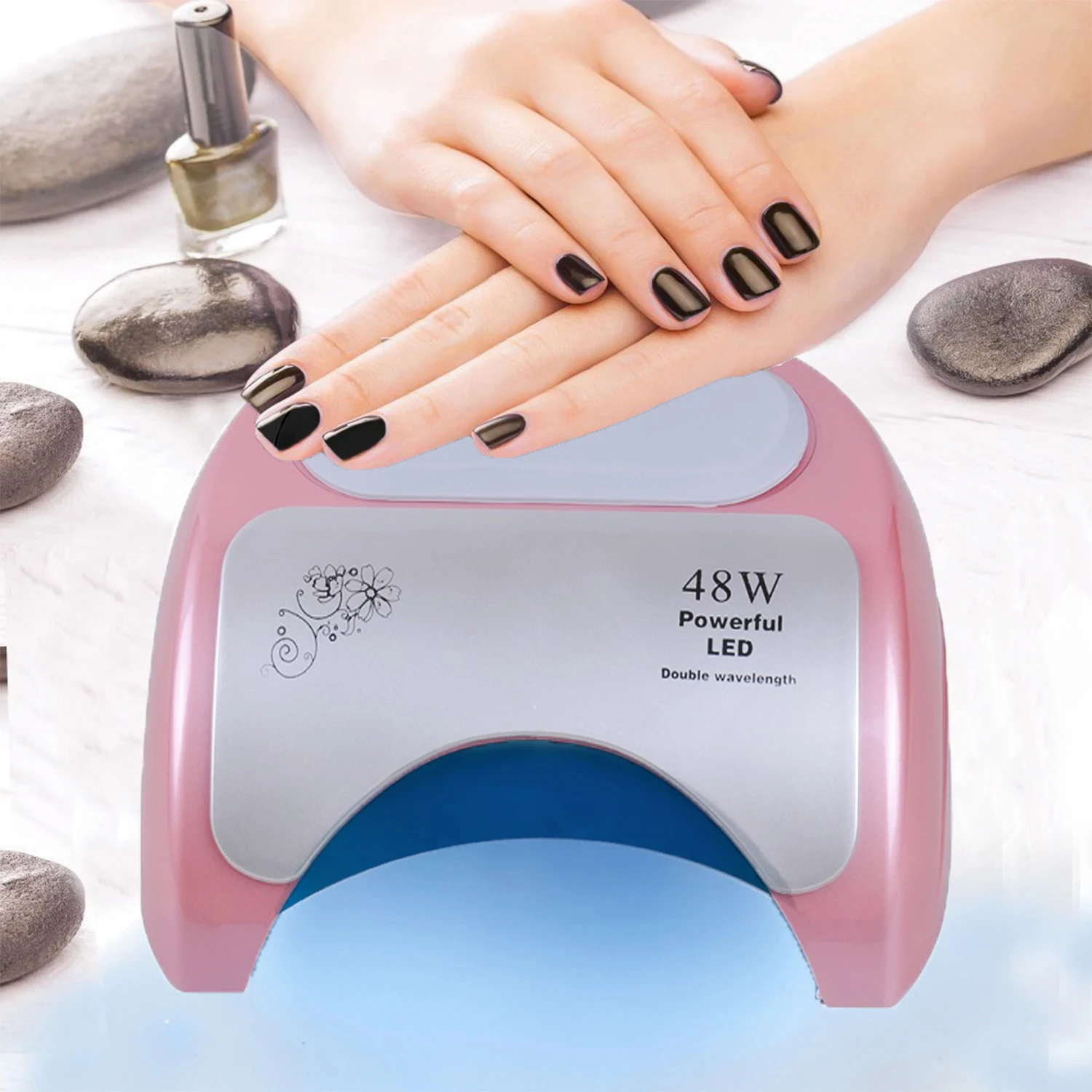 48W Lampada per unghie Professionale LED UV Essiccatore per unghie Gel per unghie Polish Cura delle unghie Lampada Asciugatrici Art Manicure Sensore automatico Strumenti per unghie