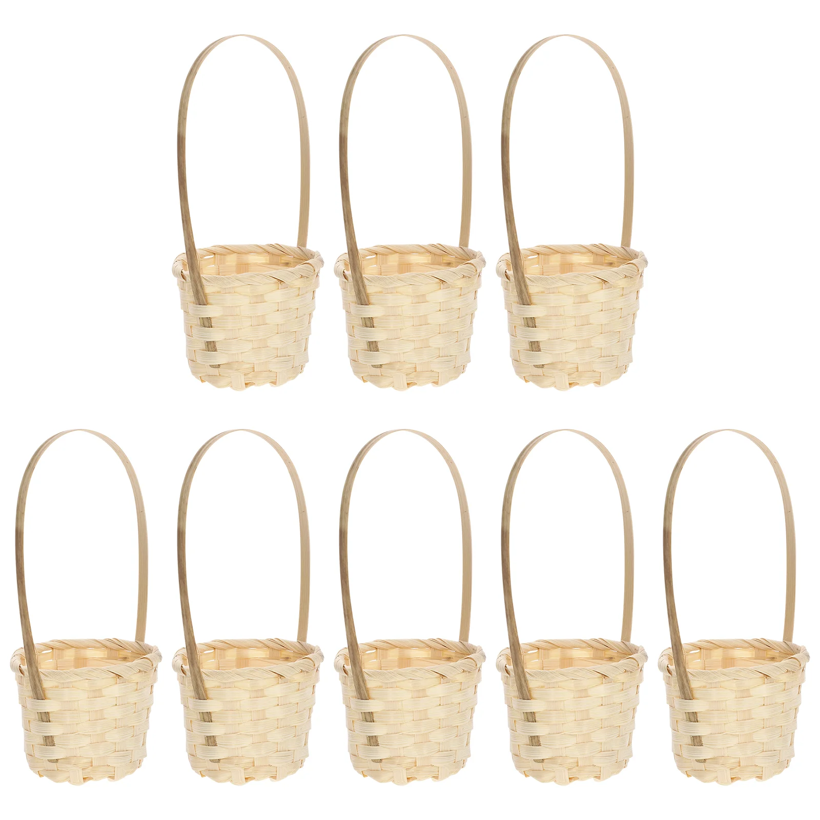 

8 Pcs Woven Basket Decorative Handmade Baskets Storage Candy Packaging Handheld Gift Bamboo Party Packing