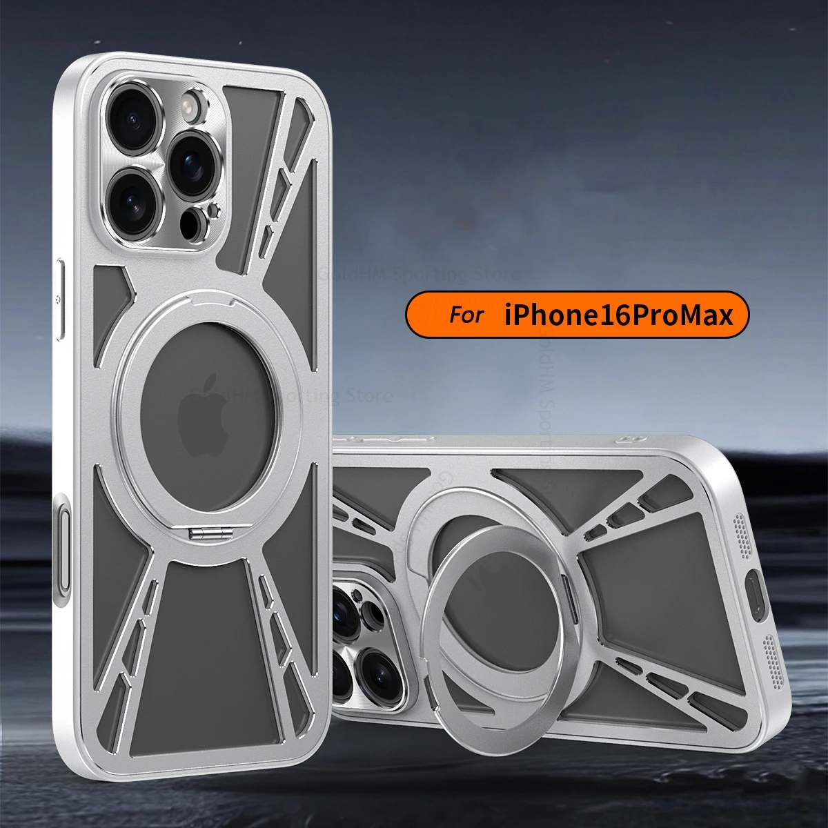 

Hollow Cooling Heat Dissipation Magnetic Ring Stand Case For iPhone Apple 17 16 Pro Max 13 15 14 Pro Heavy Duty Protection Cover