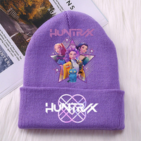 K Pop Demon Hunters Girls Boys Knitted Hats Cartoon Children Headgear Cotton Winter Cute Woolen Cap Anime Kids Birthday Gifts