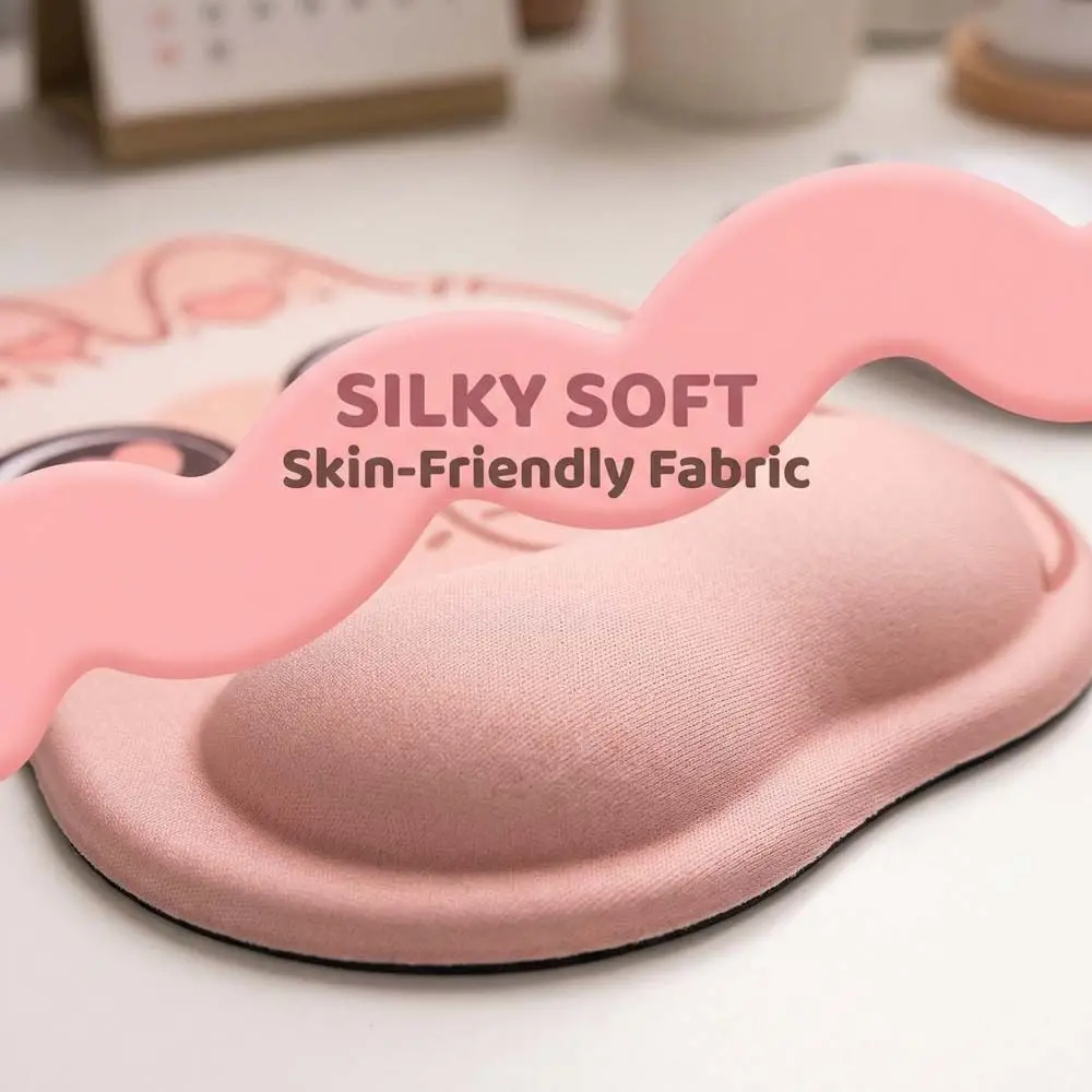 

Коврик для мыши с черной кошкой, подставка для запястья, мультяшный дизайн, большой, утолщенный, противоскользящий, кавайный, подарок для девушки