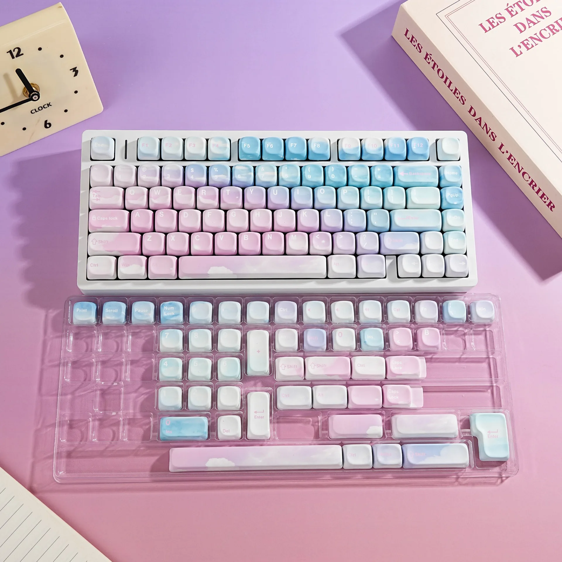 

Механическая клавиатура Sky с кейкапами MOA 7U, профиль ISO, раскладки для испанского, французского, немецкого, британского, ABNT2, русского, корейского, арабского, японского языков, PBT кейкапы с профилем MOA