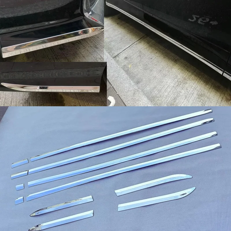 

Для Toyota Voxy Noah 90 2022 2023 2024, боковая юбка из нержавеющей стали, декоративная полоса, защита для переднего и заднего бампера, угловые протекторы, Стайлинг