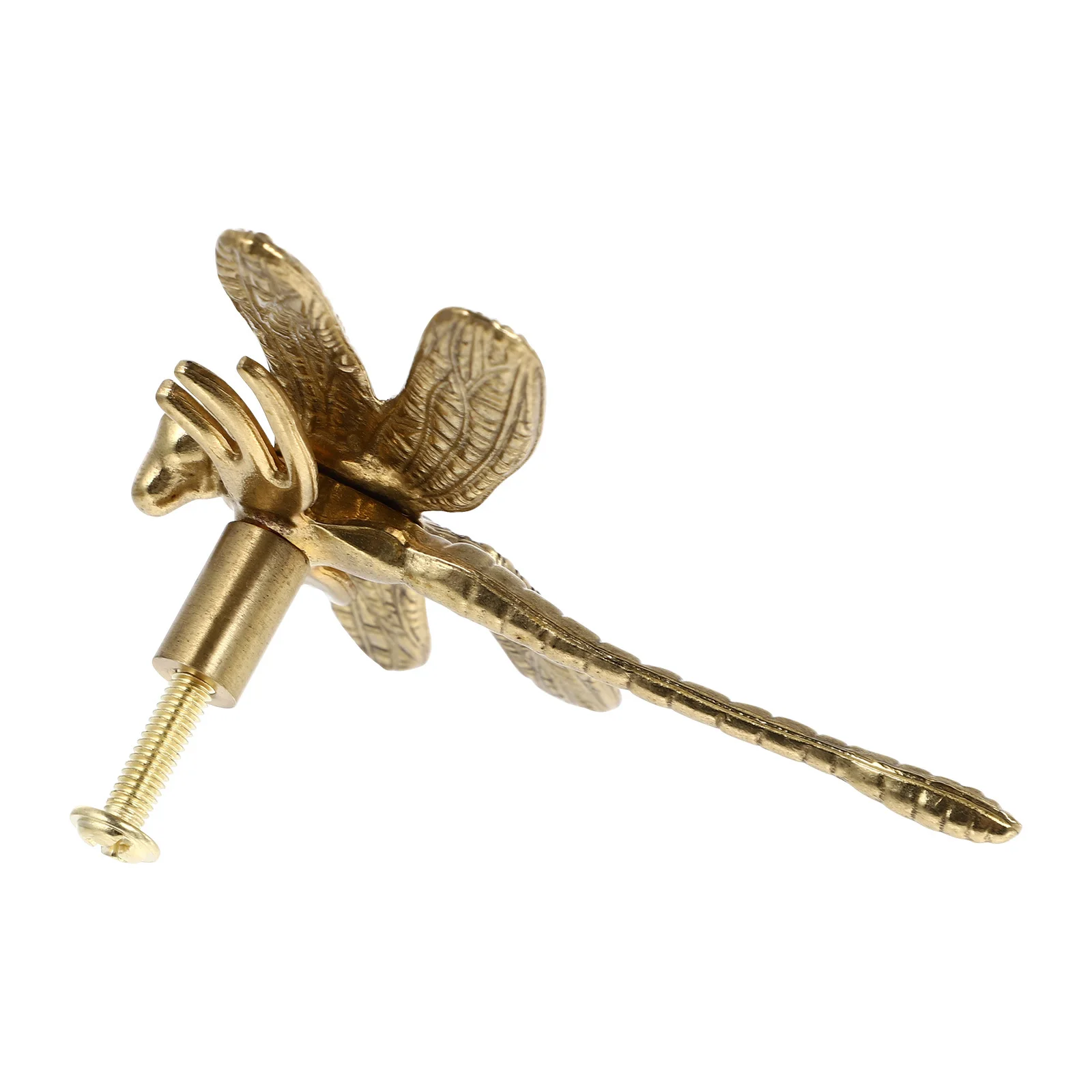 

1pc Copper Cabinet Handles Dragonfly Shaped Knobs Decorative Drawer Pulls for Furniture Door Wardrobe Dresser Room