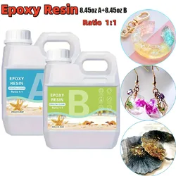 16.9oz Epoxy Resin Kit Crystal Clear Casting Table Top Epoxy Resin Bubble Free Fast Curing Resin For Countertop Jewelry DIY Art