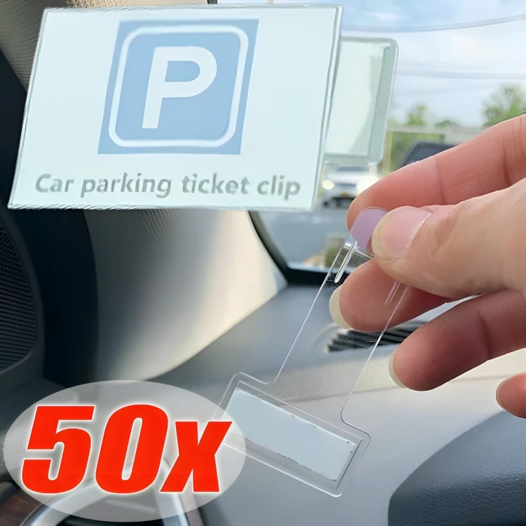 Self-Adhesive Windshield Ticket Holder Parking Permit Label Sleeve Universal Sticky Sticker Storage Sleeve Parking Ticket Holder