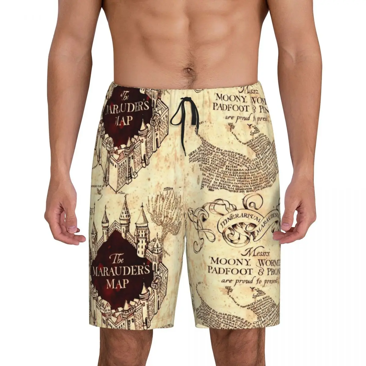 

Custom Harrys Magic Adventure Movies Potters Pajama Bottoms for Men Lounge Sleep Shorts Stretch Sleepwear Pjs with Pockets