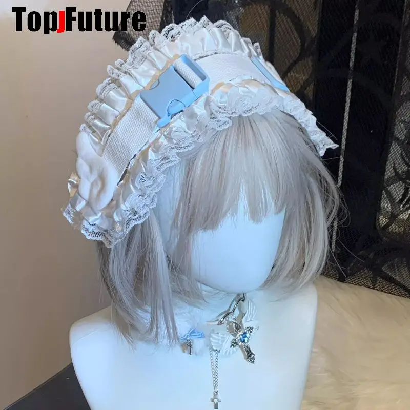 Women Y2K Girl Handmade Angel Wings Hair Clip Function Lace Hairband Hair Accessories Hair clips pins Hairpin Barrettes