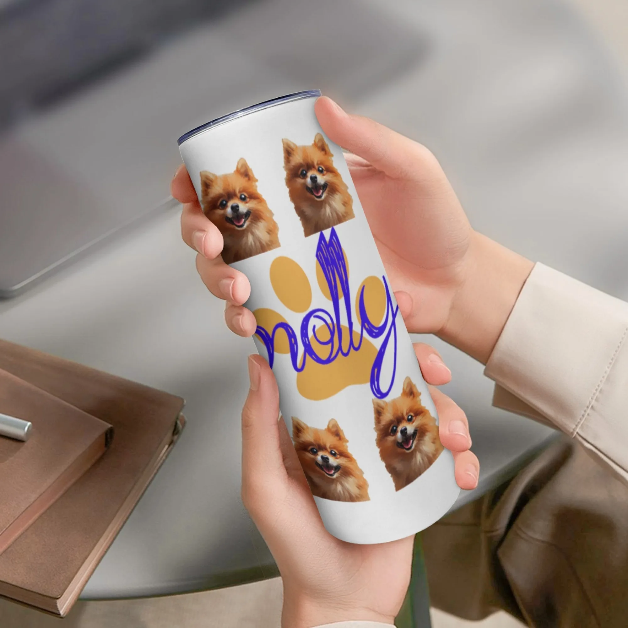 

Custom 20oz Skinny Tumbler with Straw Using Photo Name Custom Tumbler Personalized Cup Custom Tumbler Travel Mug