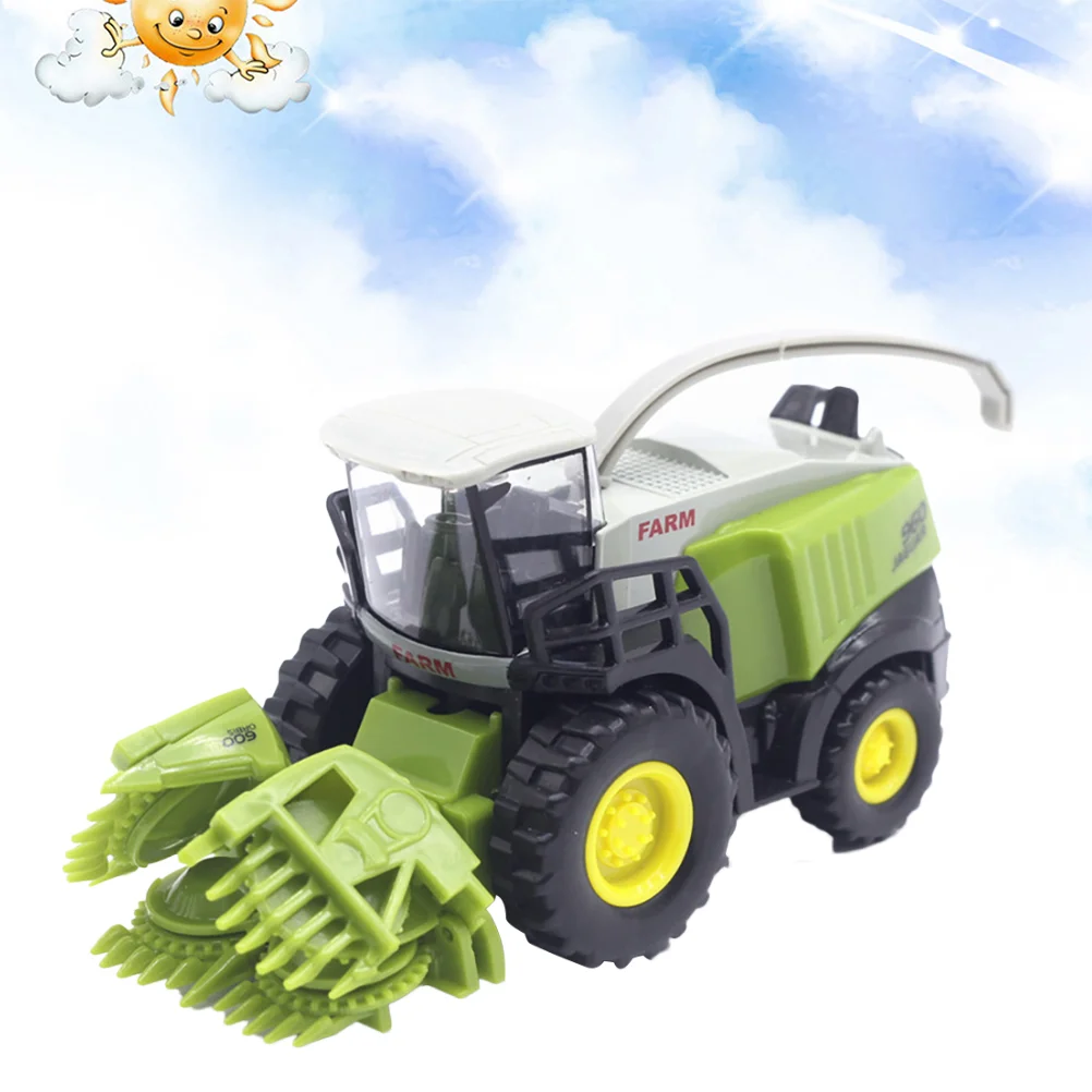 Simulation Harvester 1:42 Alloy Farm Vehicle Model Toy Birthday Gift Party Favor Toy for Kids Children (Green)