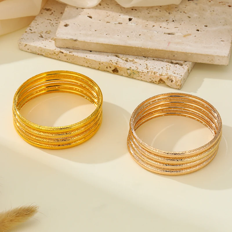5mm Fine Woven Gold Bracelet for Women - Stackable Locking Bangle