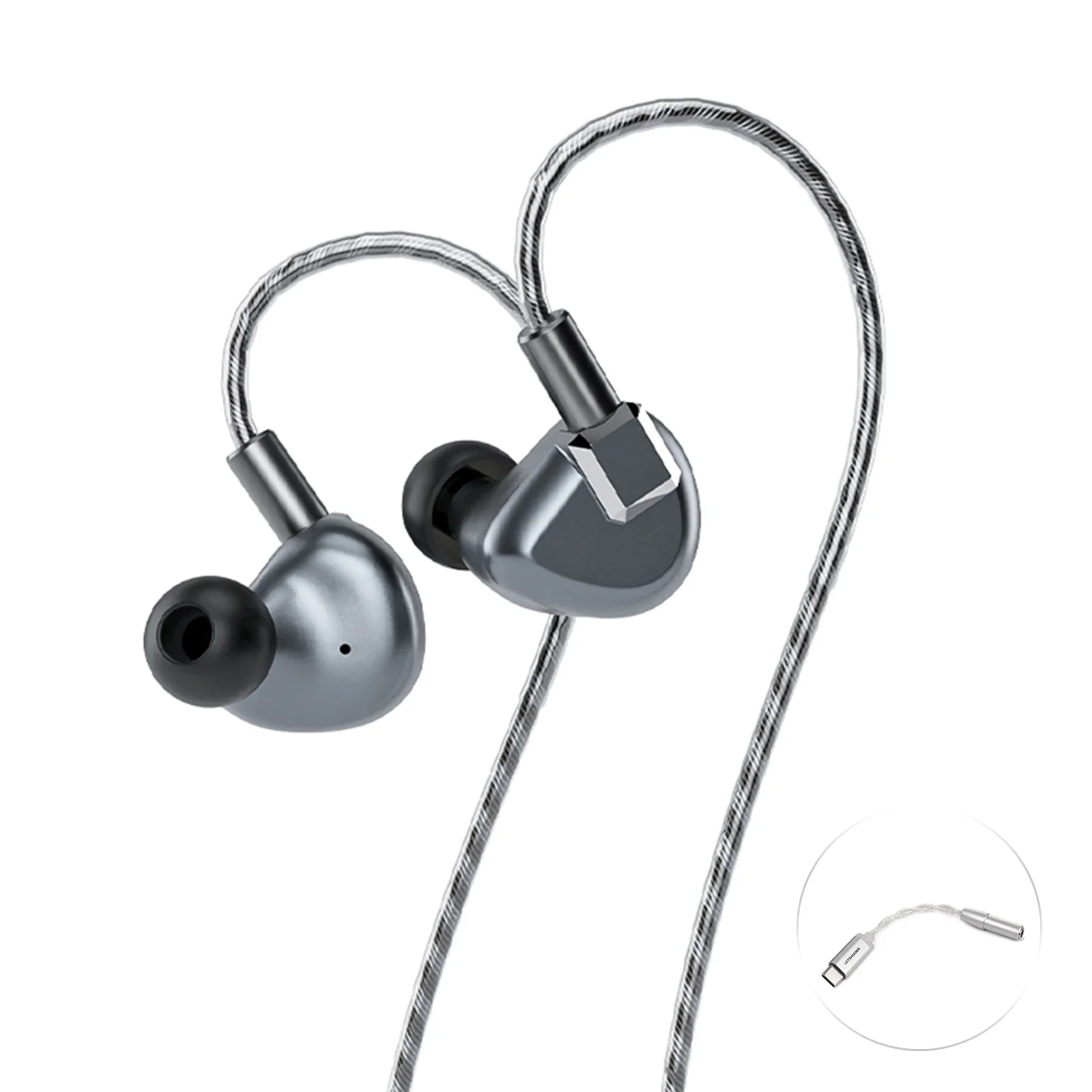 LETSHUOER S12 3.5MM Hifi Earphones 14.8mm Planar Magnetic Driver Wired In-ear Monitors Gaming Earbuds Planar Headphones
