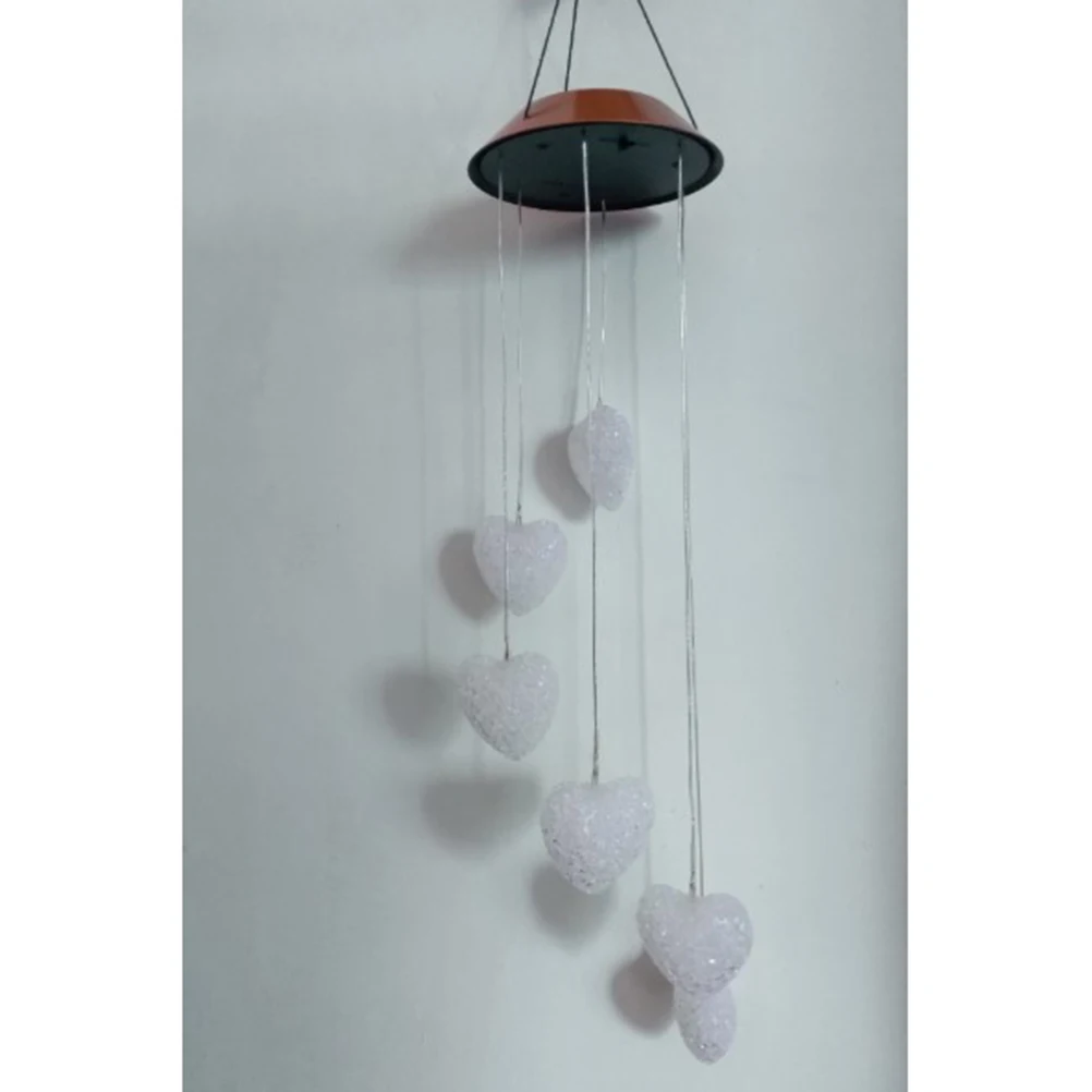 

Solar Heart Chime Lamp LED Light Hanging Weatherproof Chime Lamp Decoration Gift Idea Festival Lighting