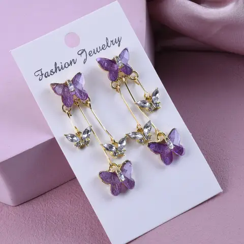 8 best sales बैंगनी बालियां - №5