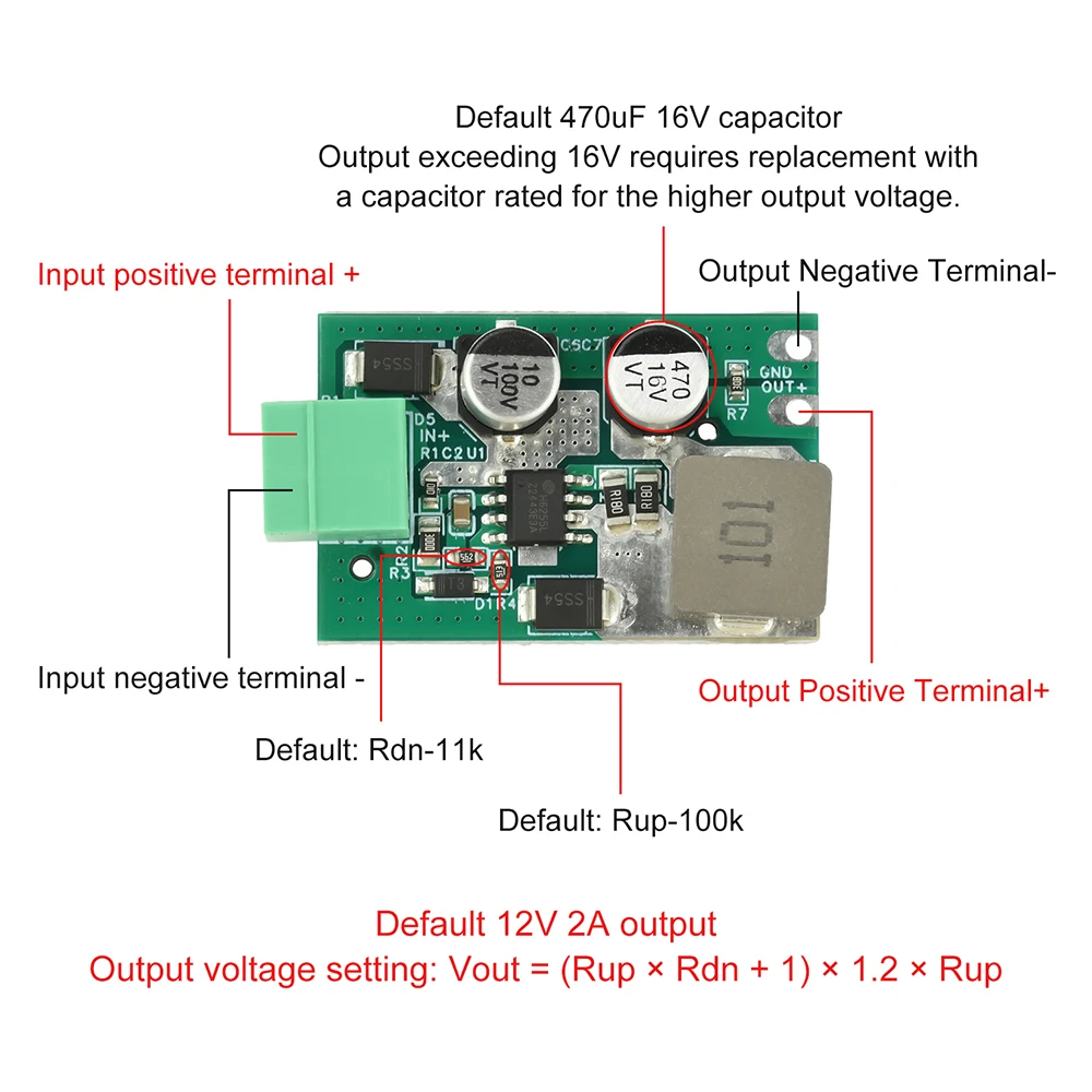 DC-DC step-down module 8-90V input to 12V output voltage converter constant voltage and current controller module