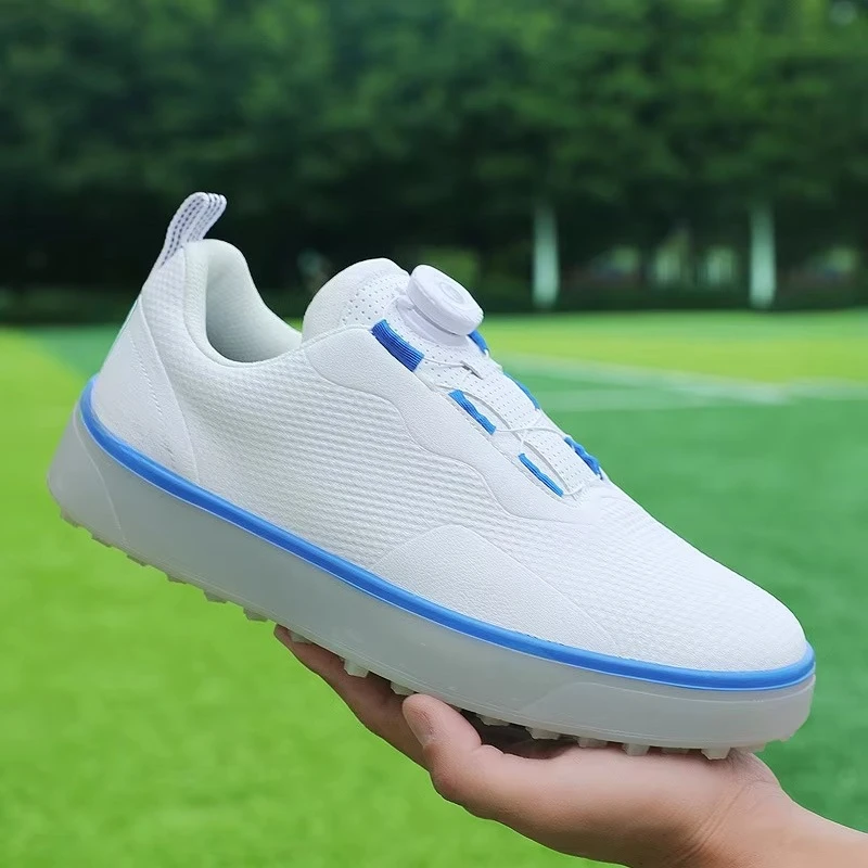 Golf Practice Shoes for Men Lightweight Comfortable Mesh Upper Low-top EVA Midsole Durable Anti-Slip Outsole for Daily Use