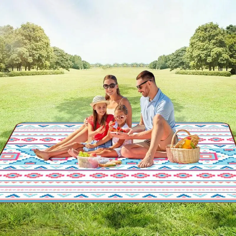 Boho Beach Blanket Sandproof Waterproof Boho Blanket For Picnic Outside Foldable Camping Pad Beach Mat With Storage Bag For