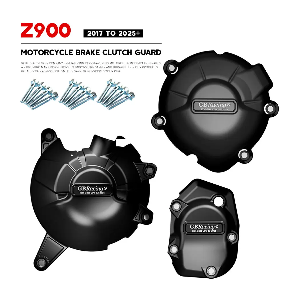 

GB Racing Engine Protect Cover Z900 2017-2025 + For KAWASAKI Z 900 Motorcycle Alternator Clutch Protection Cover Accessories