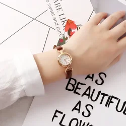 Small Round Dial Watch for Women Luxury Watches Girls Quartz Wristwatch Fashion Gifts Bracelet Reloj Mujer Rosa Relogio Feminino