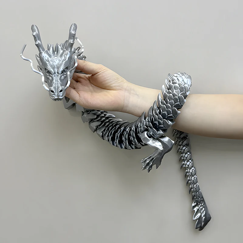 88CM 3D-geprinte Gem Dragon Crystal Fidget Toy Draaibare gelede draak Cadeau voor kinderen met ADHD Perfect voor verjaardagscadeau