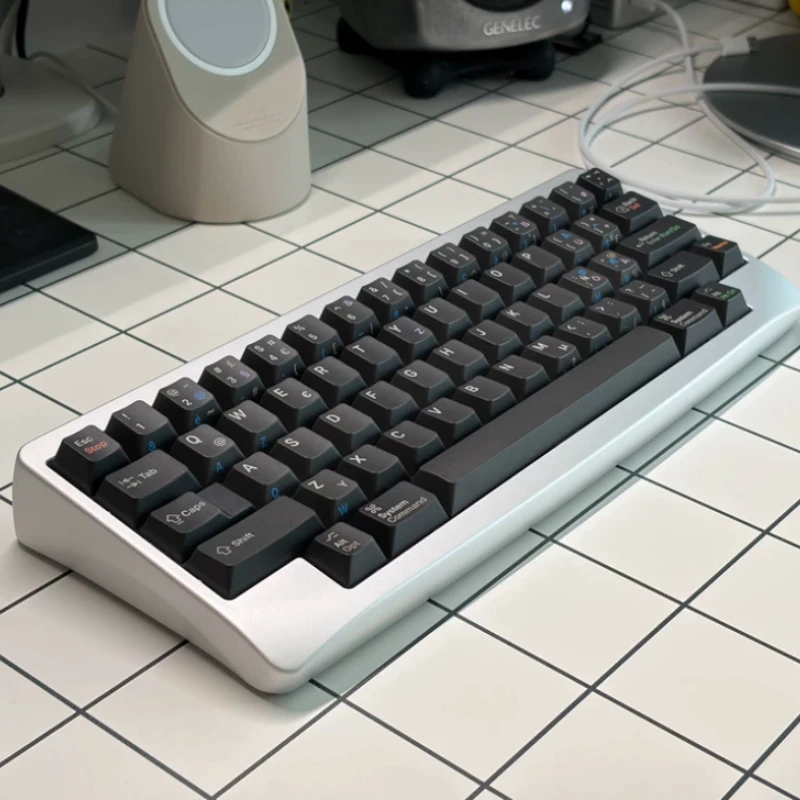 KBD Fans Customized Keyboard Kit Aluminum Shell Capacitor EC 60%  Layout Wired Connection  Suitable for Mechanical Keyboards