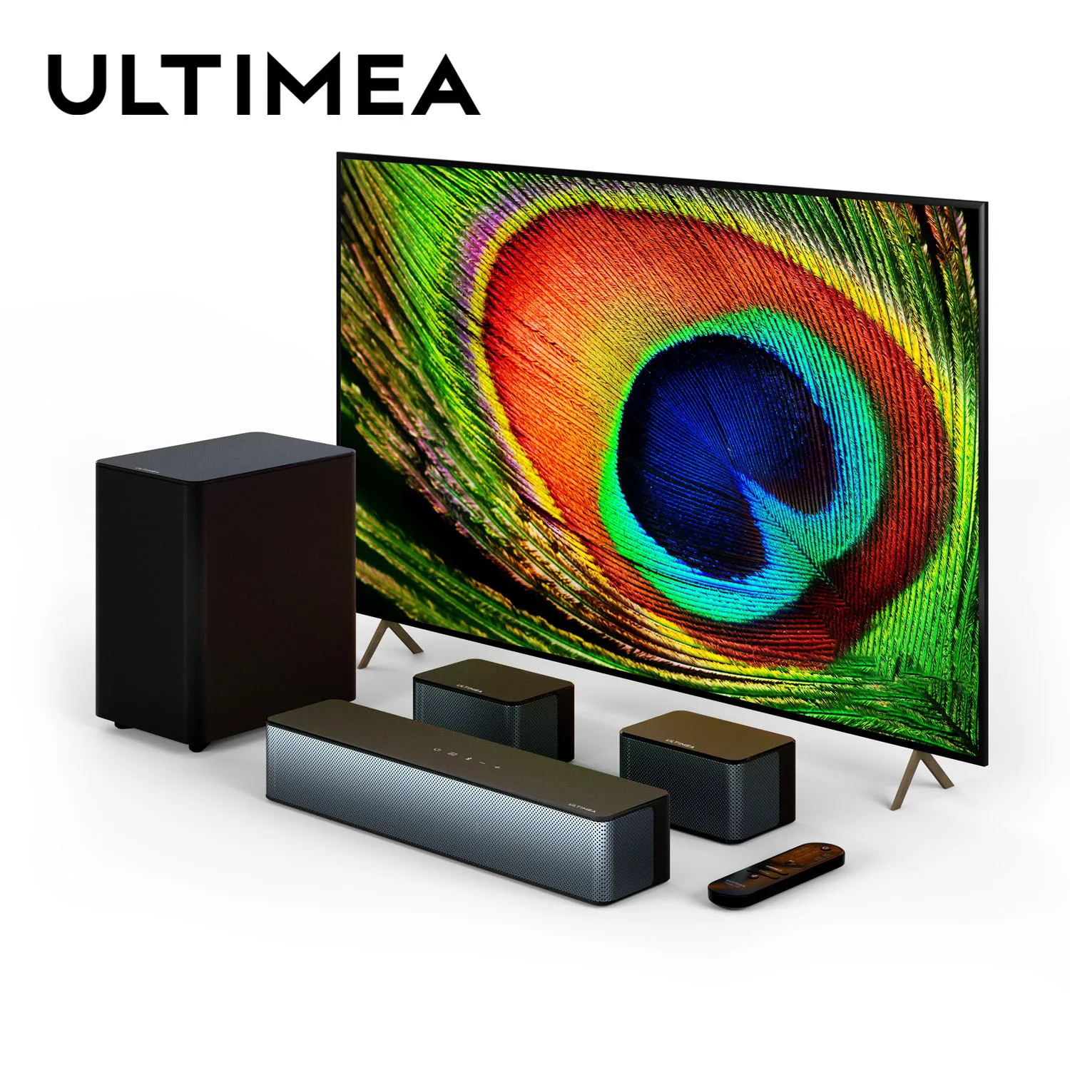 

ULTIMEA Poseidon D50 5.1 Surround Soundbar with Wireless Subwoofer & Rear Speakers Home Theater 3D Sound System with APP Control