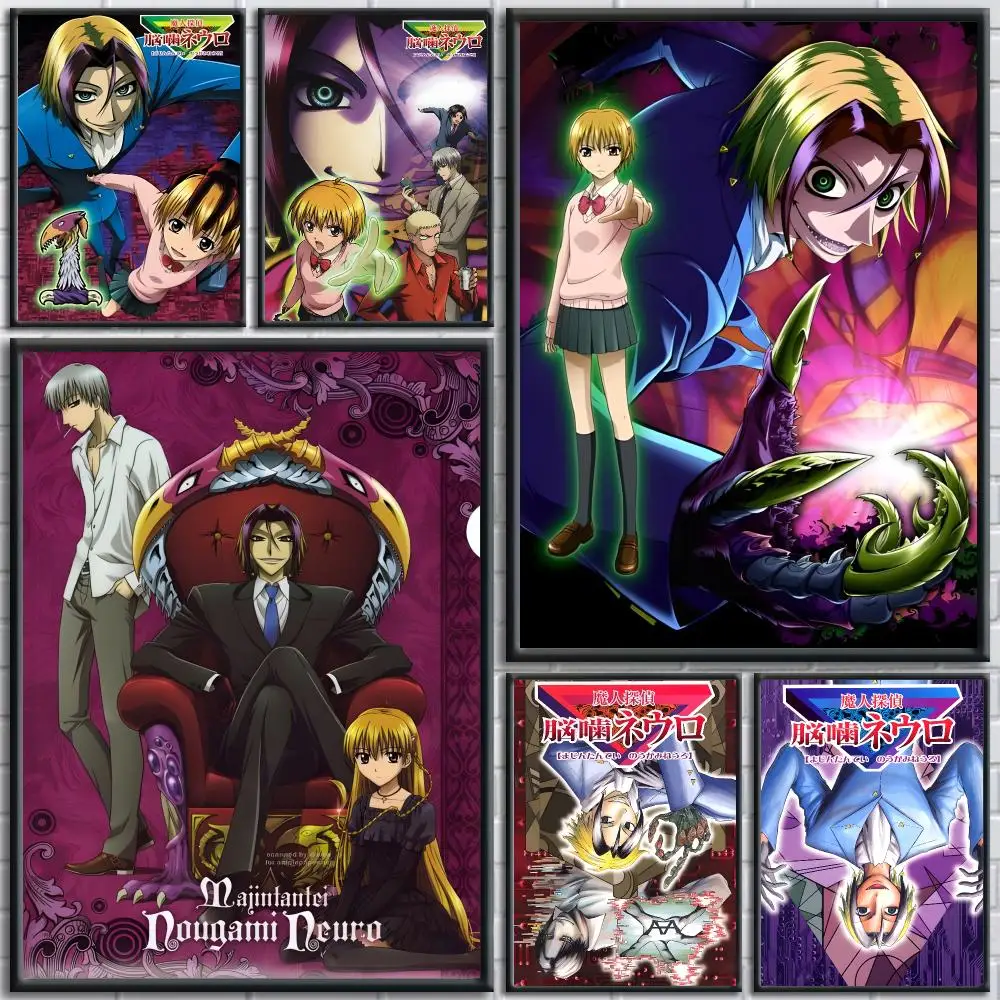 Dark Anime Neuro Supernatural Detective Poster HD Self-Adhesive No Residue After Removal Ideal for All Kinds of Wall Decor