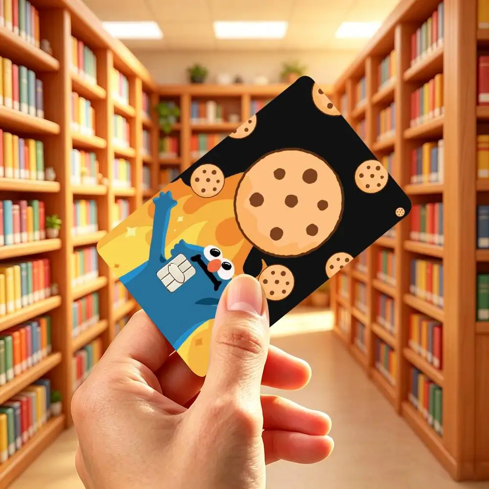 The Cute Cookie M-Monster Credit Card HD Stickers Small Chip Waterproof Sticker Game Card Decal Gift