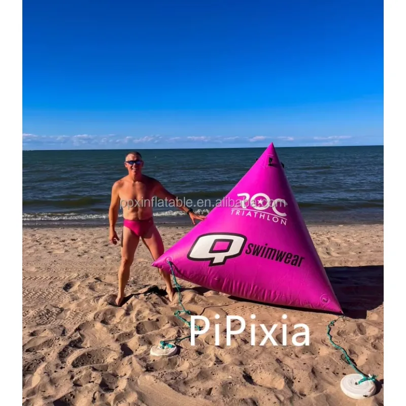 Custom Logo Water Floating Race Marker Air Buoys Swim Triathlon Marking Inflatable Buoy Advertising for Racing Markers