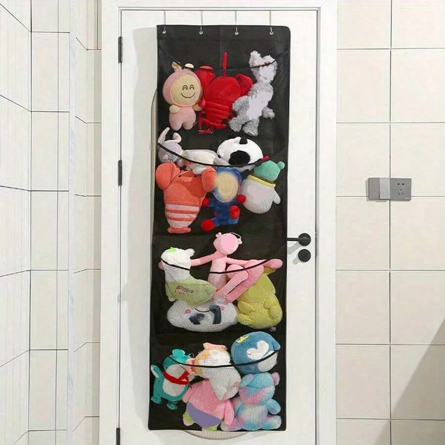 Gitter-Aufbewahrungstasche, Hängende Aufbewahrungstasche mit Großer Kapazität, Tür-Aufbewahrungstasche, Aufbewahrungstasche für Plüschtiere und Andere Weiche Gegenstände
