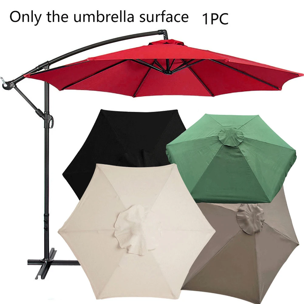 6/8 Rib Garden Umbrella Replacement Canopy Waterproof Parasol Sunshade Umbrella Covers Outdoor Garden UV Windshield Cloth ﻿