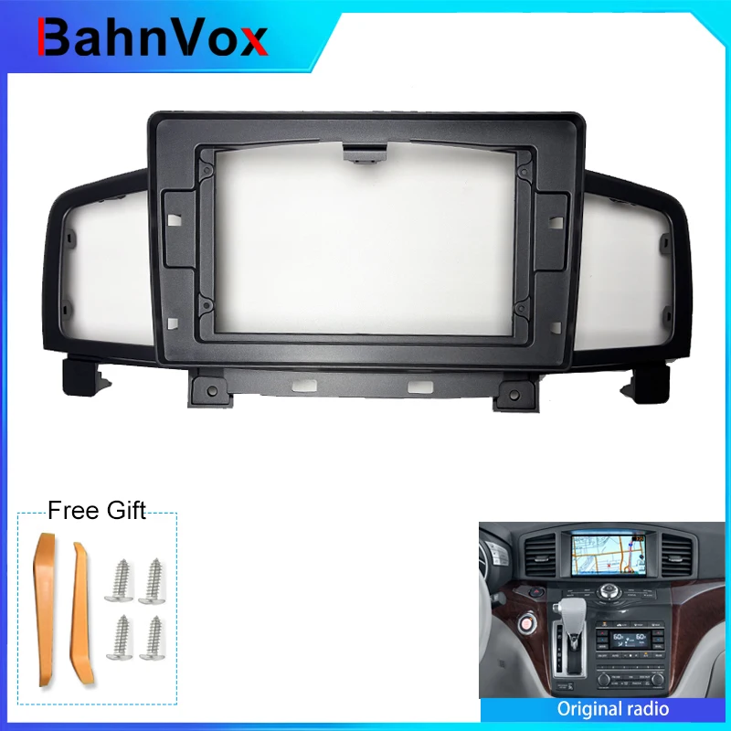 10 inch Android Car Radio frame for  Nissan Quest Elgrand E52 2011-2016 +2din Stereo GPS Fascia bezel Panel Adapter wire harness