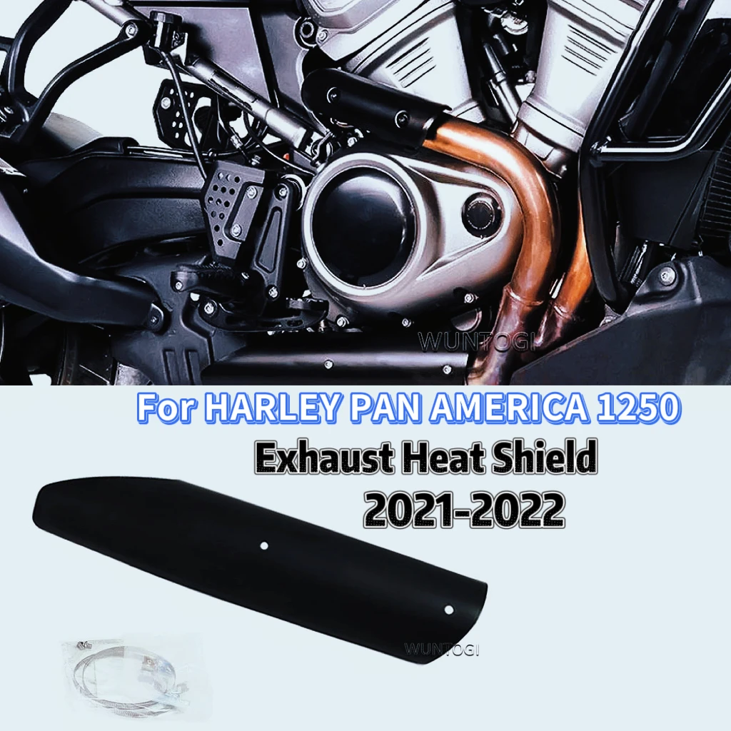 ハーレーパンアメリカ-1250-pa1250-panamerica1250-2021-2022-マフラーヒートシールド新しいオートバイ排気ヒートシールドフィット