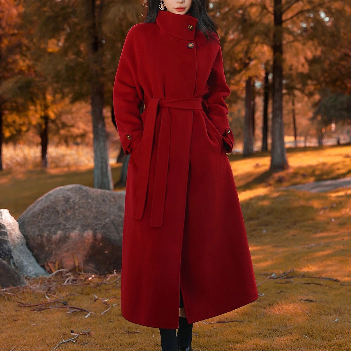 

Частное индивидуальное 90% шерсть, 10% кашемировое пальто, женское длинное классическое шерстяное пальто, отличное качество и элегантный темперамент для женщин