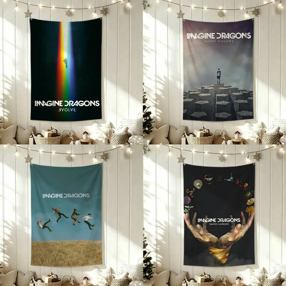 

Band Imagine Dragons Music Albums World Tour Flags Wall Hanging Tapestry Outdoor Garage Room Decorative flag Background Blanket