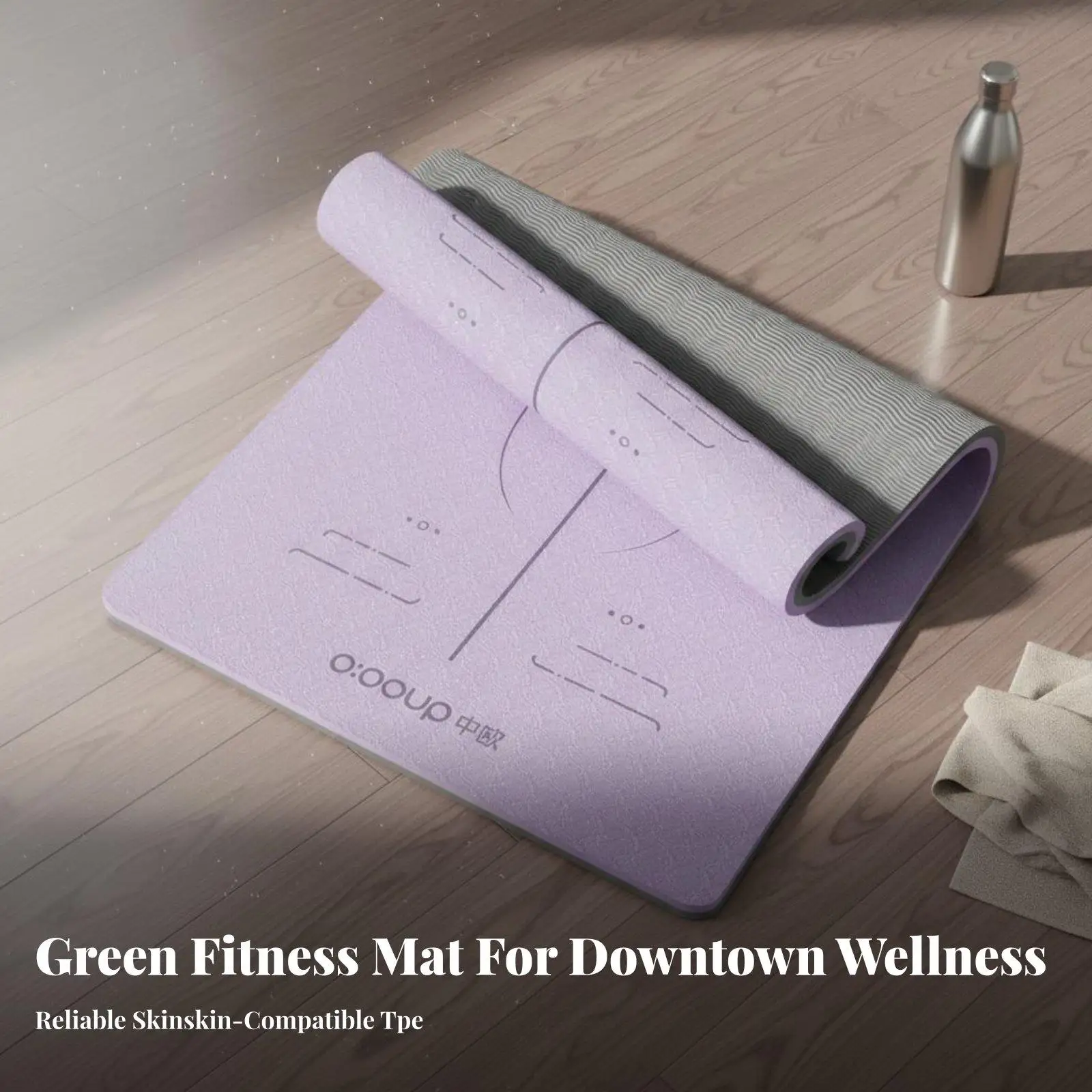 Anti-Slip Exercise Mat Long-Lasting Floor Pad Easy to Clean for Yogis