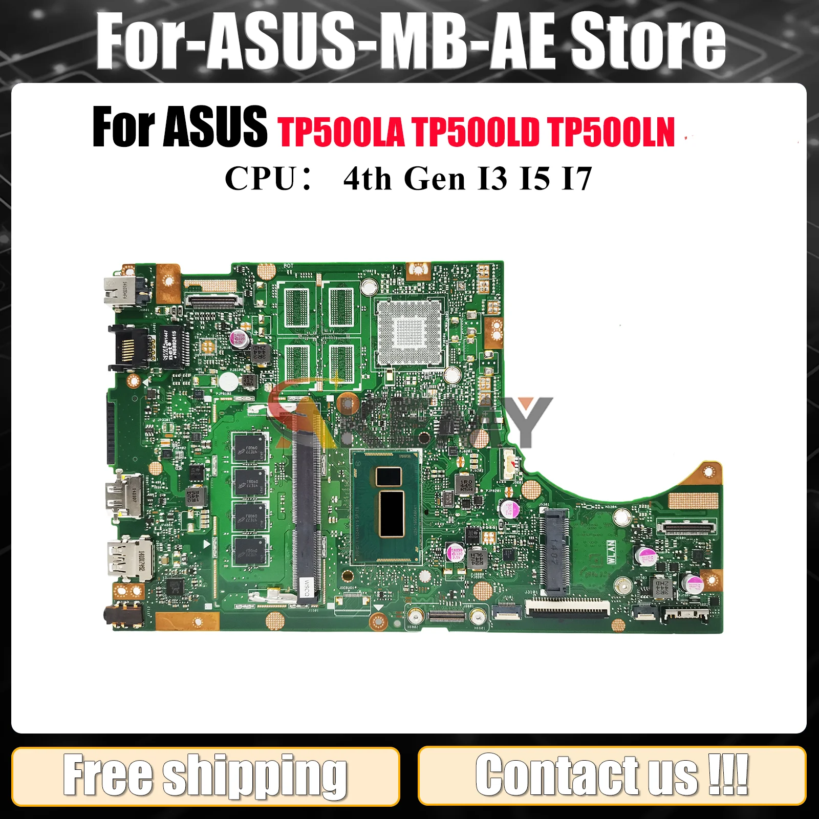 

Материнская плата TP500LA для ноутбука ASUS VivoBook Flip TP500LA TP500LD TP500LN TP500L TP500LB, материнская плата для ноутбука с процессором I3 I5 I7