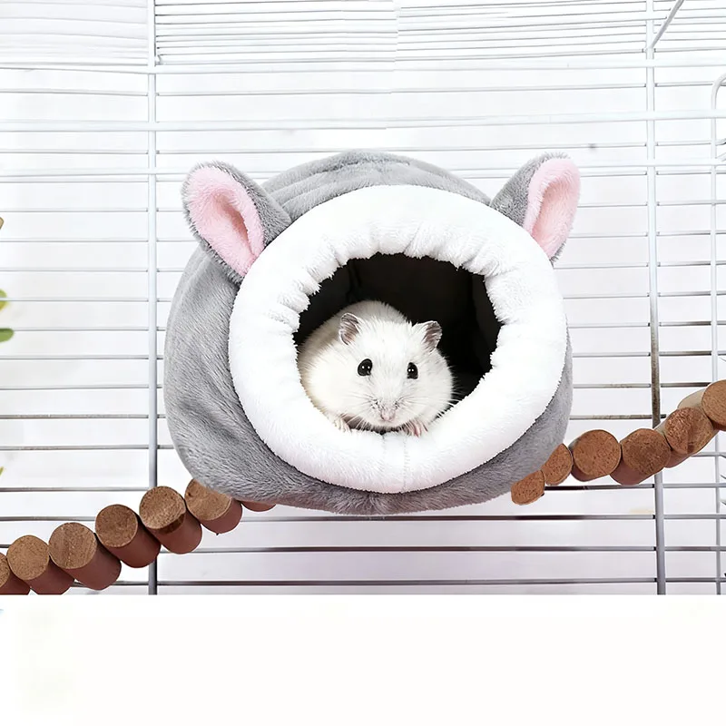 Hamster Baumwolle Nest Haustier Warme Winter Liefert Winter Schlafsack Haus Kleine Fossa Gold Seide Bär Haus Maus Nest Schlafen Käfig – Detail 2