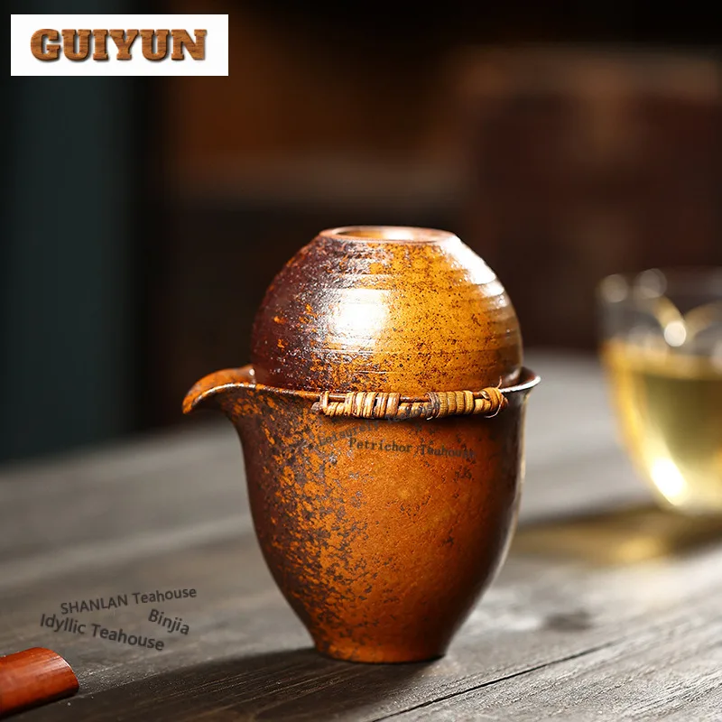 

200ml Authentic Yixing Purple Clay Teapots Handmade Hand Grab Pot Raw Ore Reducing Roasting Mud Kettle Chinese Zisha Tea Set