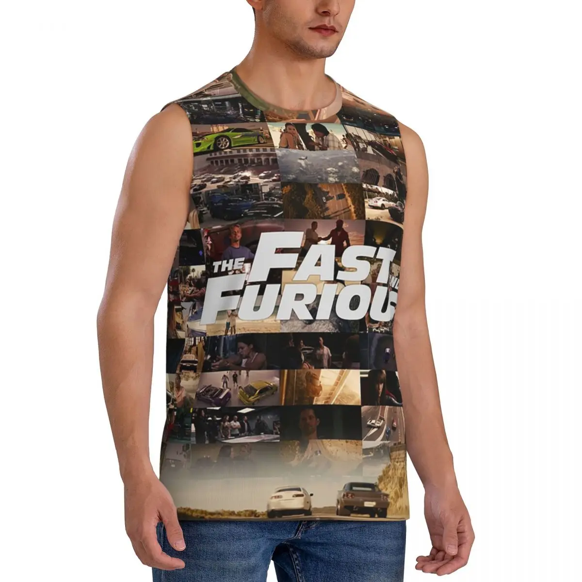 Fast And Furious Legends Tribute Men Printed Sleeveless T-shirt Casual Hip Hop Street Style Beach Holiday Tank Tops - view 4