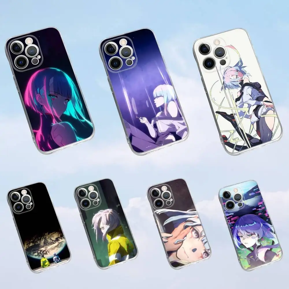 

Anime C-Cyberpunk E-Edgewalker Phone Case For iPhone 16,15,14,13,12,11 Pro,Max,Plus,X,XS,XR,SE,Mini Transparent Silicone Soft