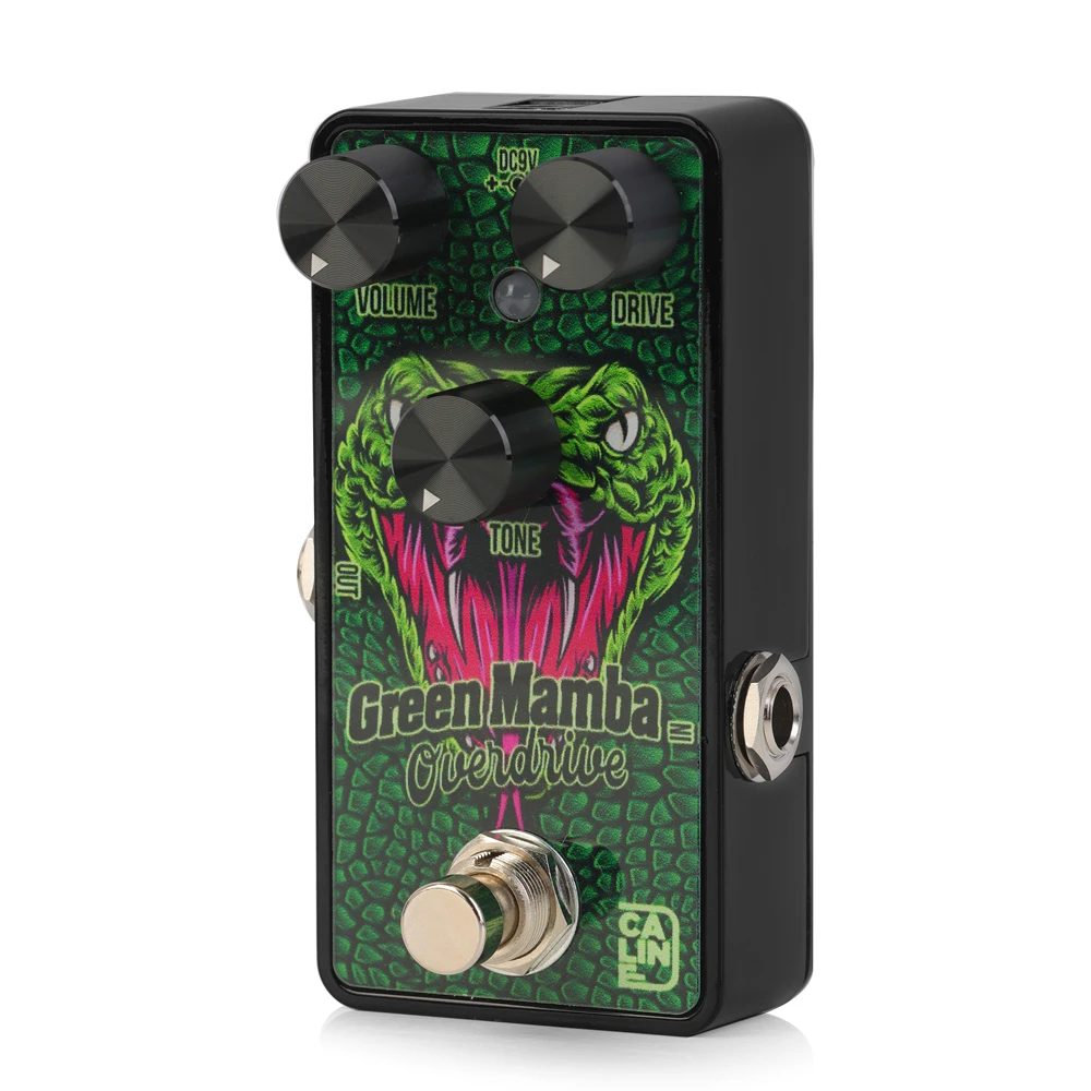 Caline – pédale effet de guitare électrique, G002, Mamba vert, moyen-riche, Vintage, voix, True Bypass, accessoires