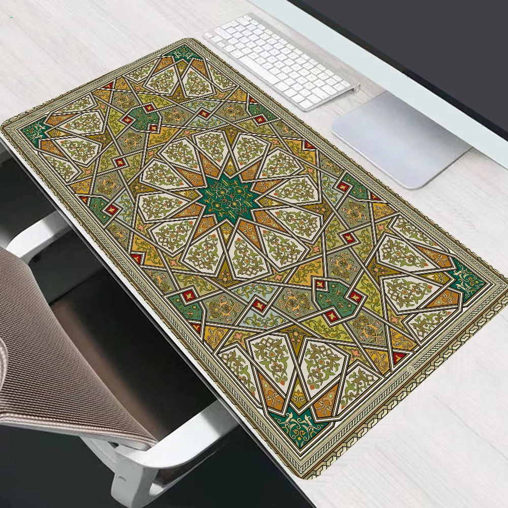 Moroccan Pattern Gaming Mouse Pad 900x400 Desktops Desk Accessories Office Pc Gamer Computer Mat Mousepad Mats Keyboard Extended